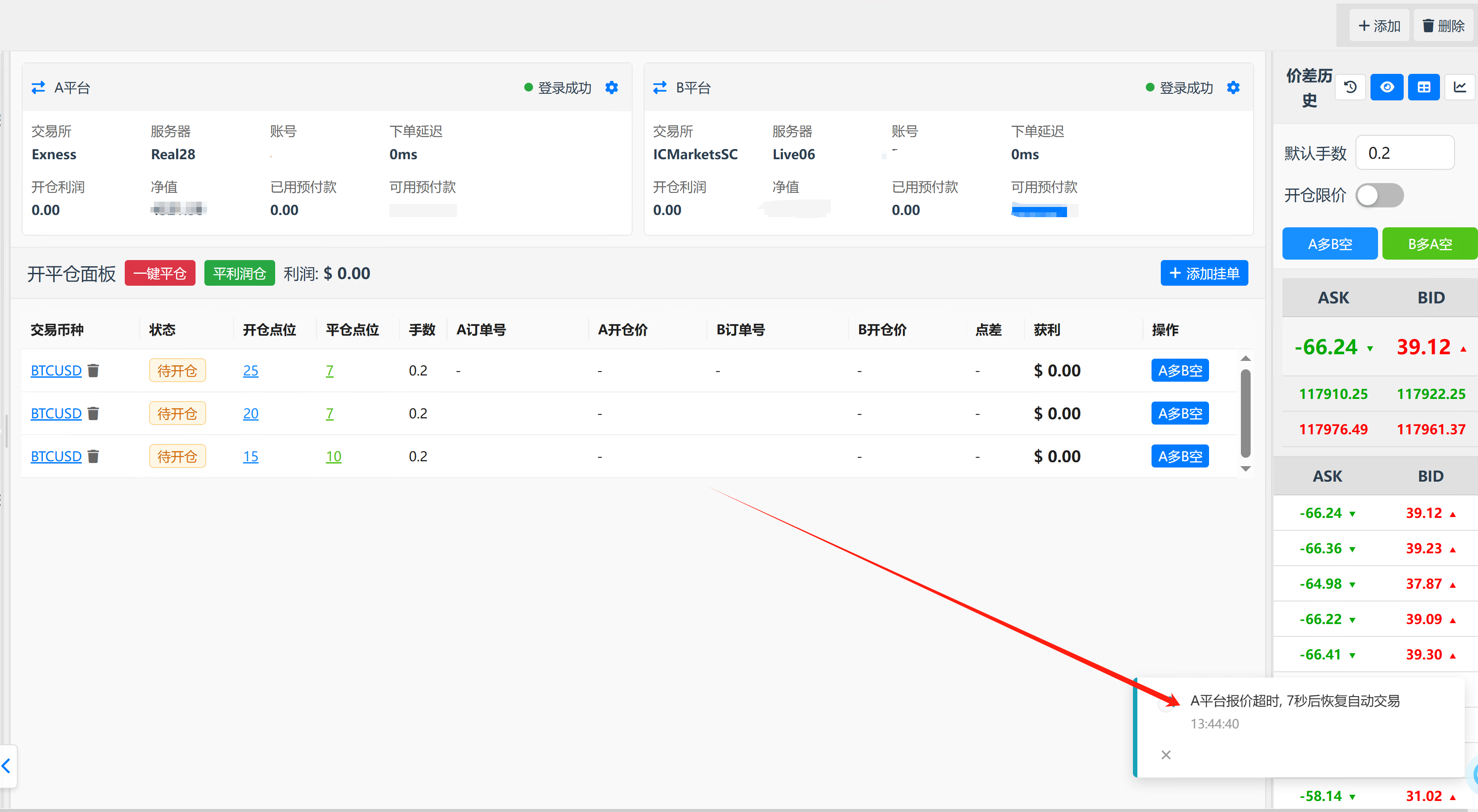 报价超时示意图